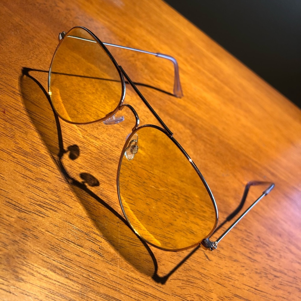 Sunglasses with Yellow/Mustard Lens